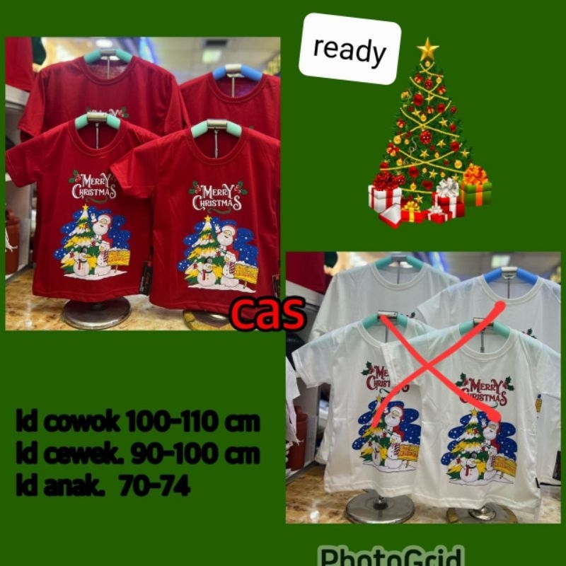 kaos Natal anak dan dewasa