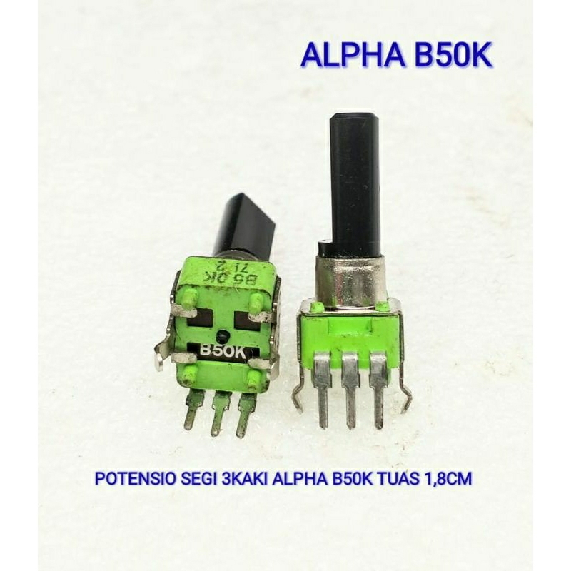 Potensio ALPHA Segi 3 Kaki B50K