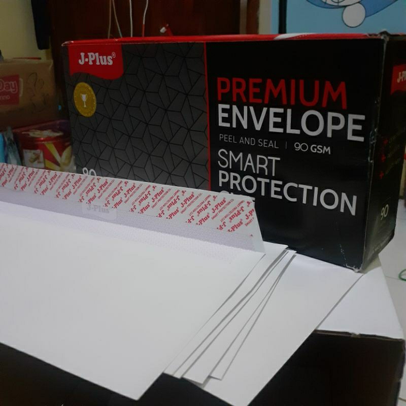 

Amplop Putih Polos + Lem 90 gr Eceran Per 5 lembar ukuran PxL 23x11 cm