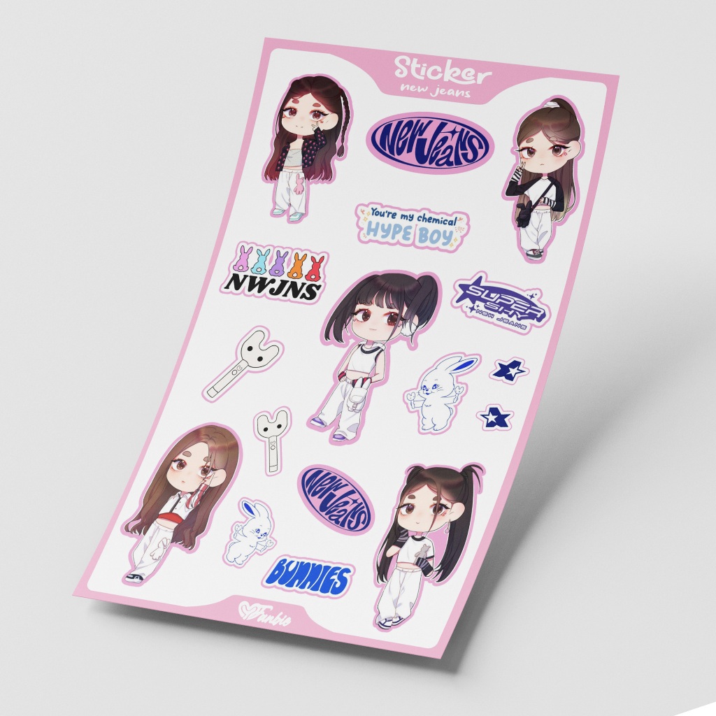 

[COD] STIKER NEW JEANS CHIBI KARTUN CUTE | STICKER NEW JEANS ANTI AIR