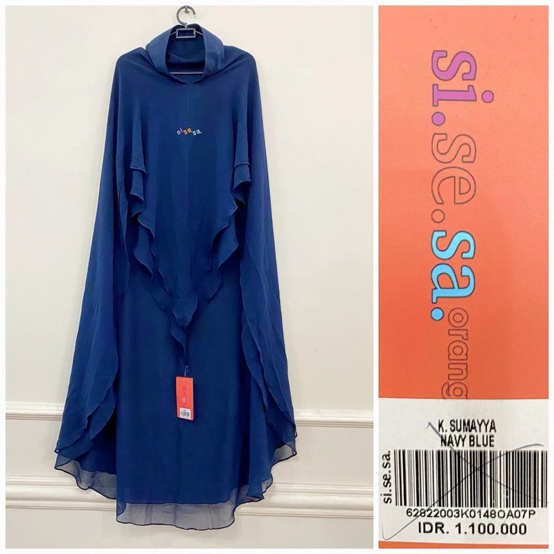 Khimar sisesa sumaya navy blue
