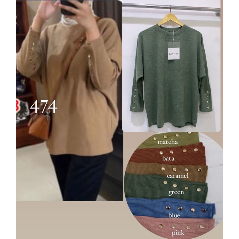 Kuyifei 474//Baju rajut//Baju knit//Atasan rajut//Sweater wanita//Atasan KUYIFEI//Atasan wanita//Blo