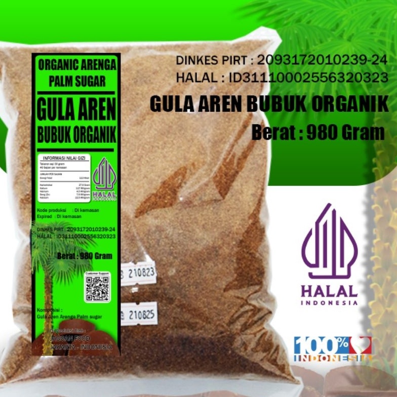 

[✲B90@] 1000GRM / 1 KG GULA AREN BUBUK ORGANIK GULA SEMUT PALM SUGAR GRADE A+ EXPORT QUALITY Promo Terupdate