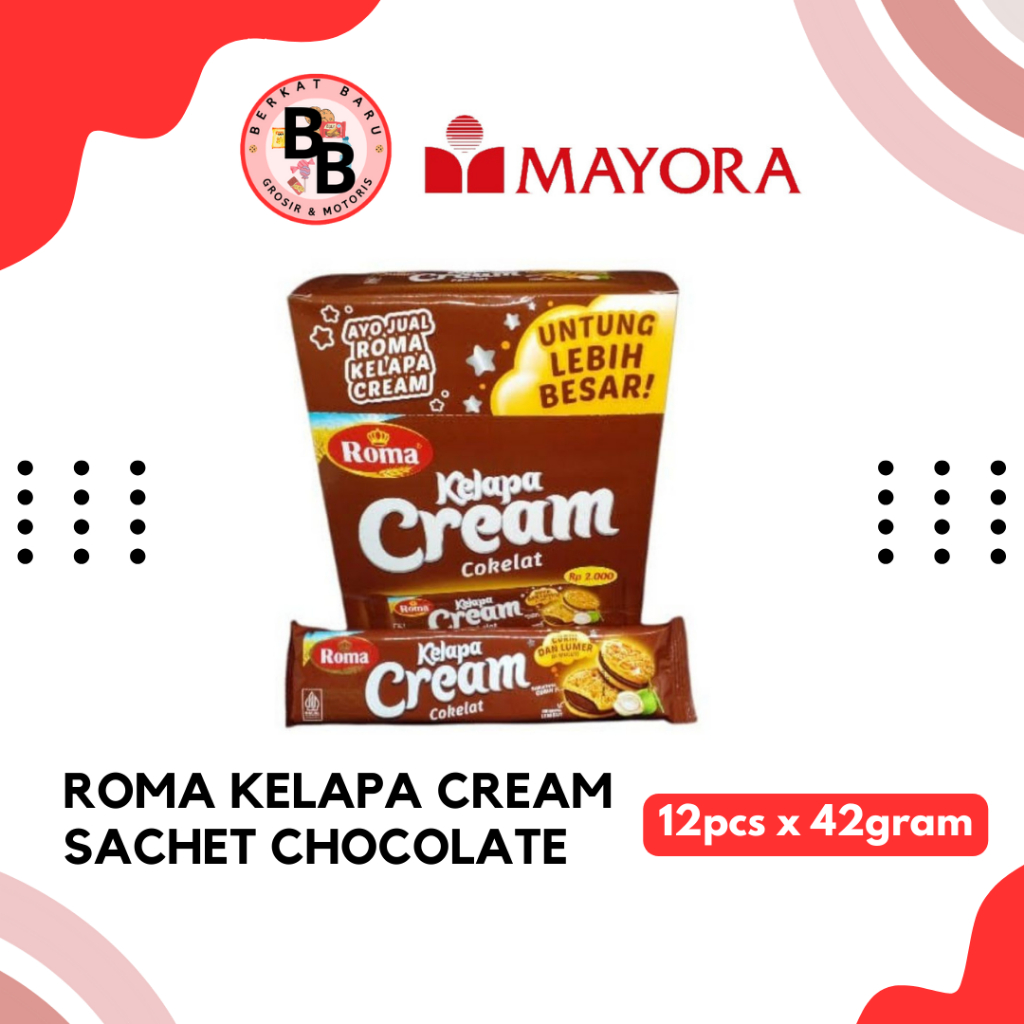 

[BB SNACK] ROMA KELAPA CREAM 42GRAM SACHET PACK BOX ISI 12PCS