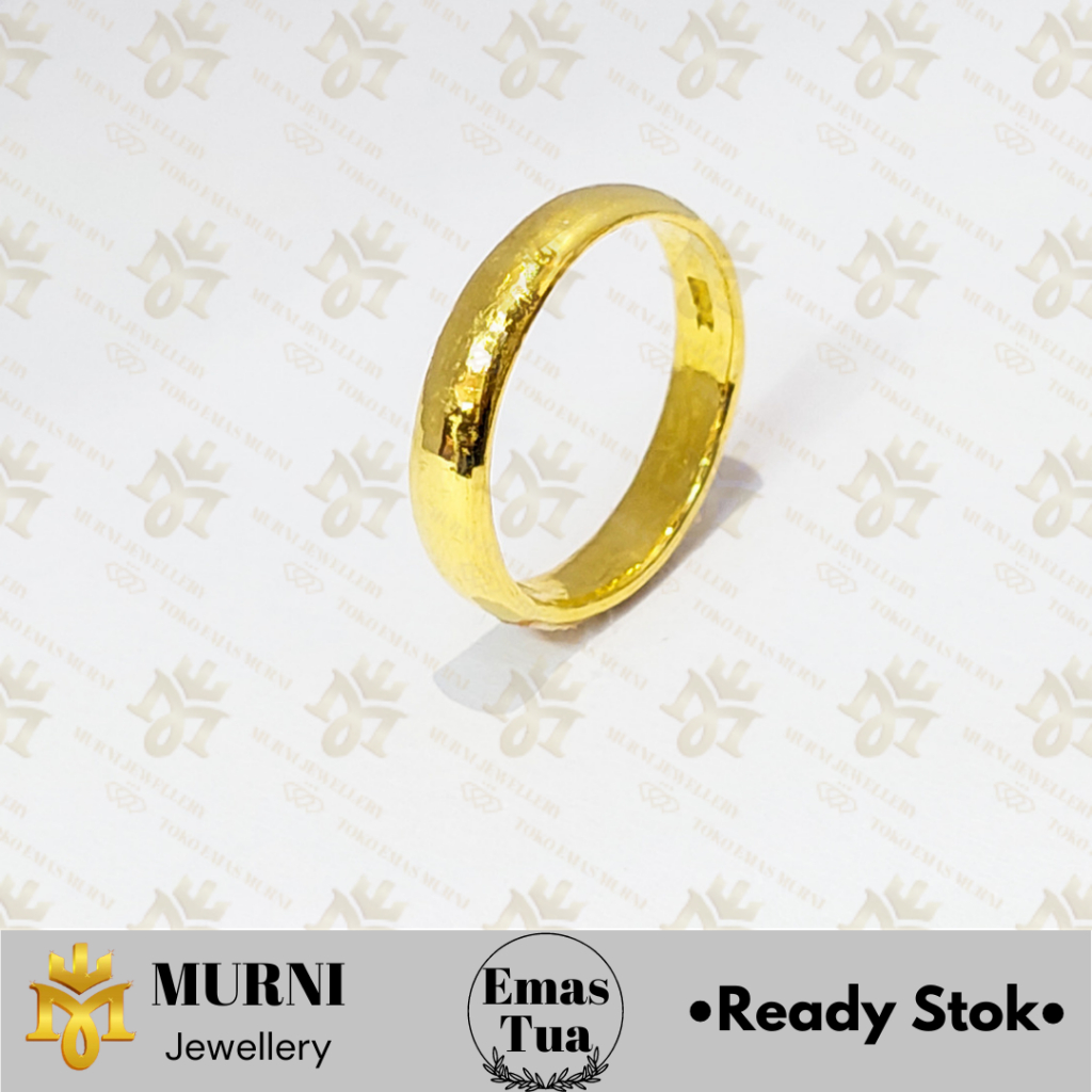 Cincin Emas Tua Asli Model Ring Polos - Toko Emas Murni