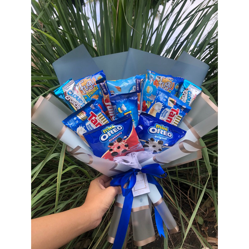 

bucket snack tema biru