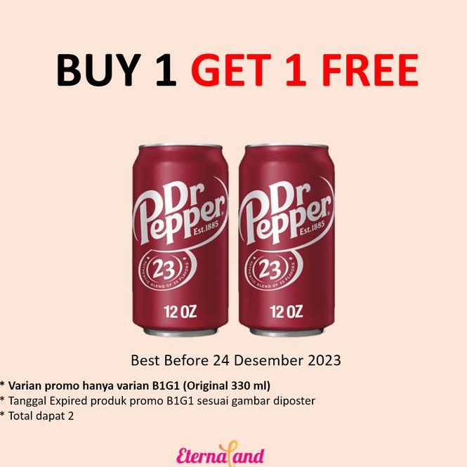 

[✣T23(] Dr Pepper Soft Drink Can - minuman soda import dr pepper usa [76]