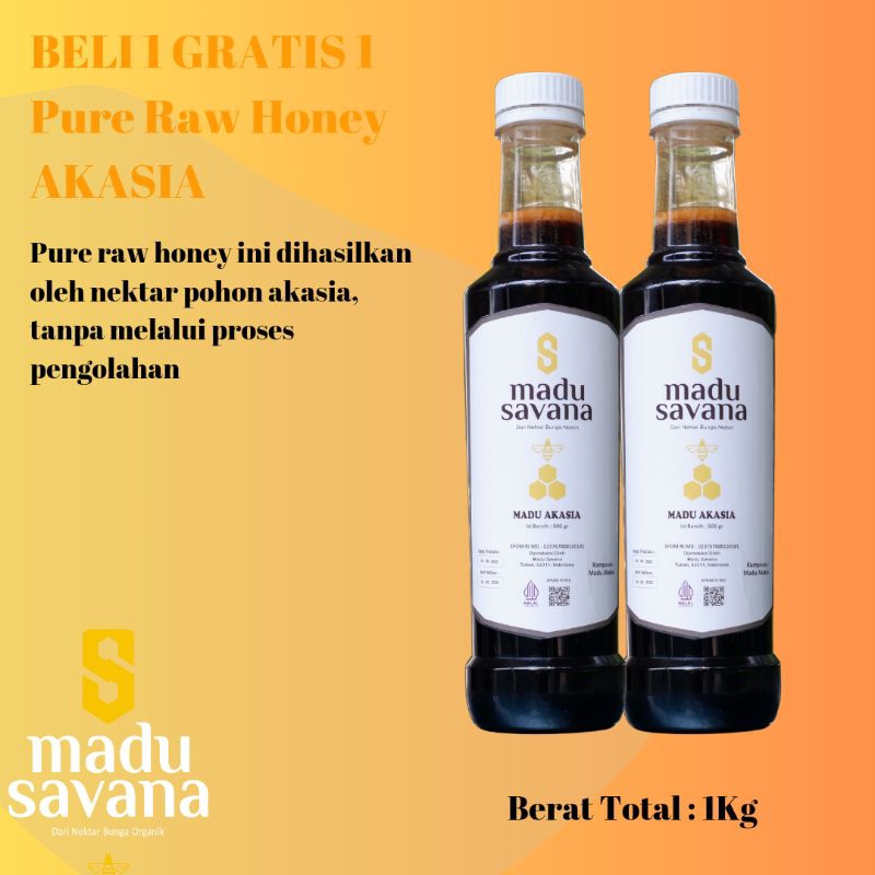 

paket 3 botol Madu SAVANA Asli Murni NektarBUNGA akasia sumatera 100% Pure Raw Honey Alami