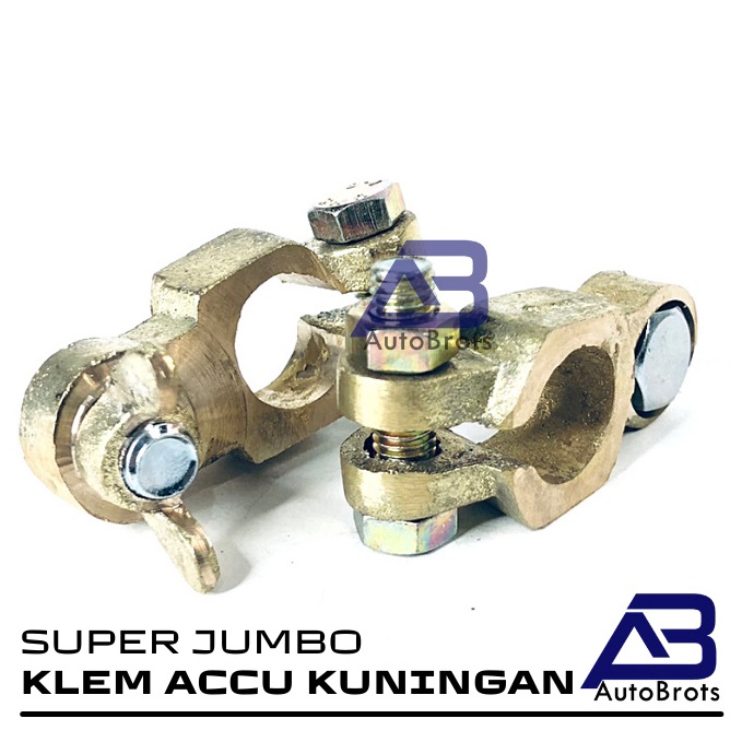 Seller.. Klem Accu Kuningan Super Jumbo Mobil Truk (Besar) / Terminal Kepala Aki Mobil + - Harga Set