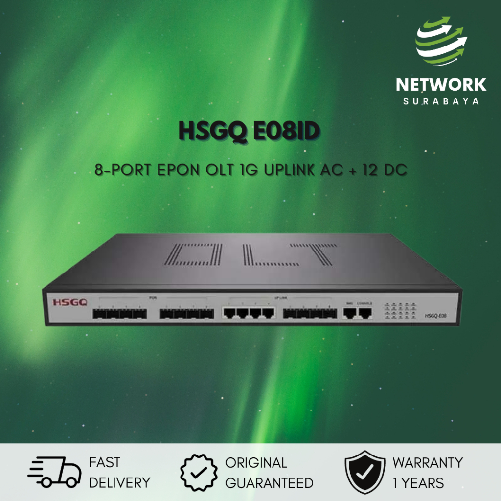 E08ID HSGQ 8 PORT EPON OLT 1G Uplink AC+12DC