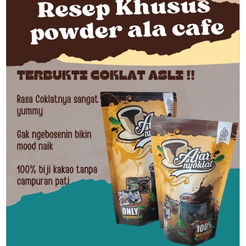 

AJAR NYOKLAT / COKLAT POWDER MIX GULA BERAT 250g / BUBUK COKLAT CAFE