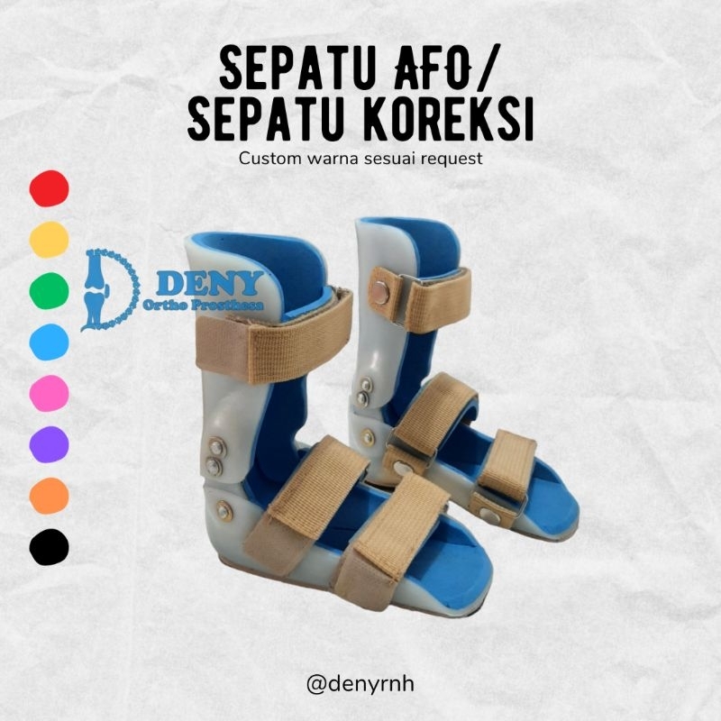 Sepatu AFO Polos Anak cewek/cowok (Sepasang) koreksi/Pengkor/jinjit