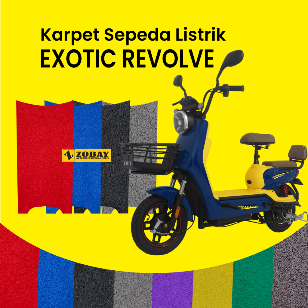Karpet sepeda listrik EXOTIC REVOLVE karpet pelindung batrey aki sepeda listrik