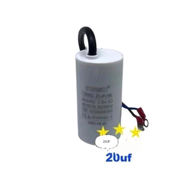 Kapasitor  Bulat , Capasitor , Pompa Air 20 UF 450V