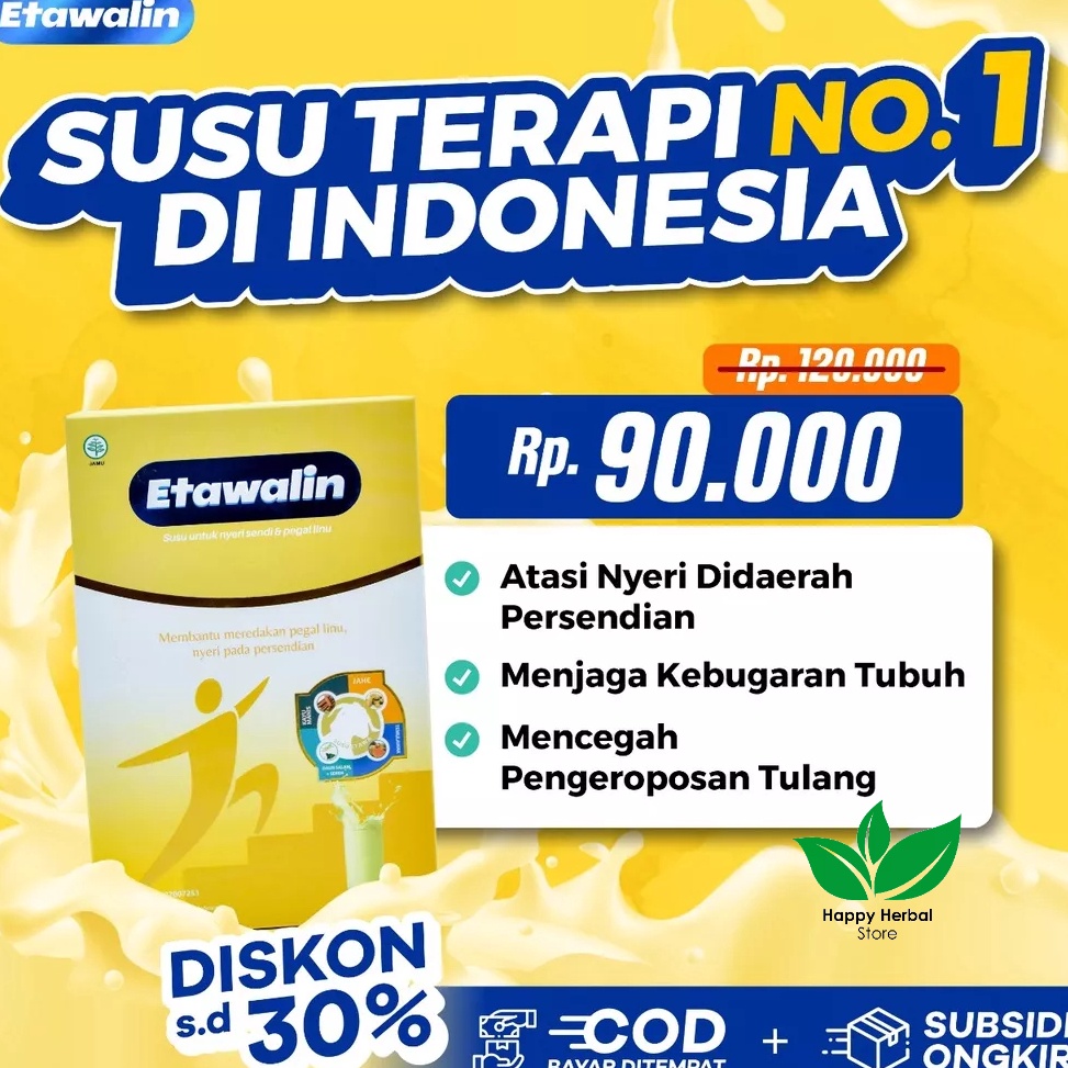 

YRBD5476 DISKON!!!!!!! Etawalin – Susu Kambing Etawa Tingkatkan Kepadatan & Kesehatan Tulang Sendi Susu Anti Asam Urat Rematik Reumatik Nyeri Sendi. 200ml