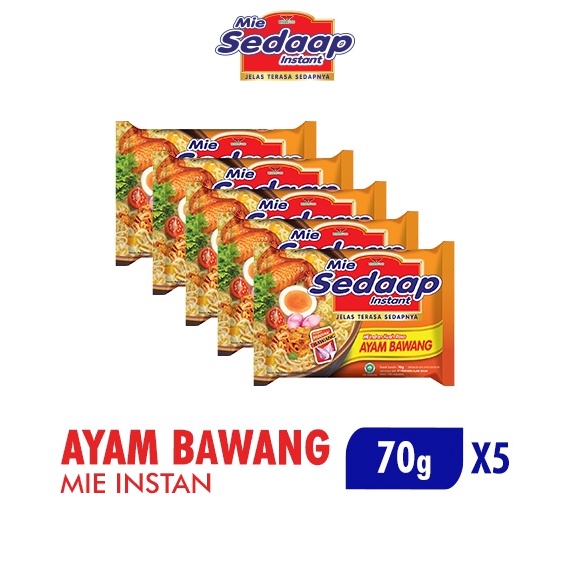 

CKXV2272 ✔✔SALE✔✔ Sedaap Mie Instan Ayam Bawang Bag 70 gr x5