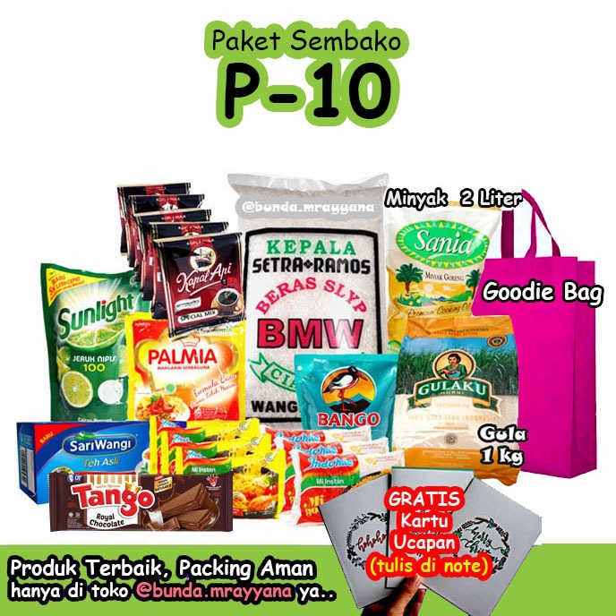 

[free ucapan] #P-10 Paket Sembako budget 200k hampers parsel 200rb