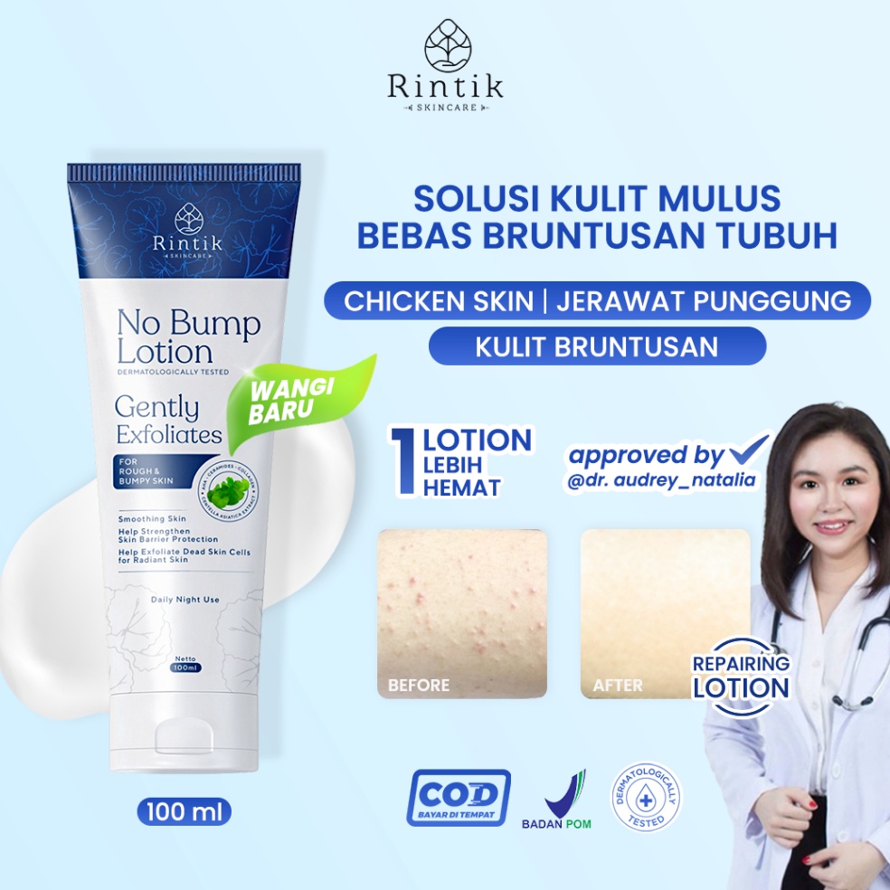 [7EV52] Rintik Skincare - No Bump Lotion / Lotion Tubuh Kulit Bruntusan, Jerawat Punggung & Chicken 