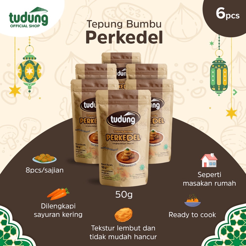 

[♥B69<] Tudung Tepung Bumbu Perkedel 50g Bundling isi 6 Product Termurah