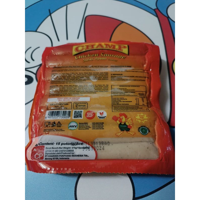 

Sosis ayam champ 375gram isi 15pcs