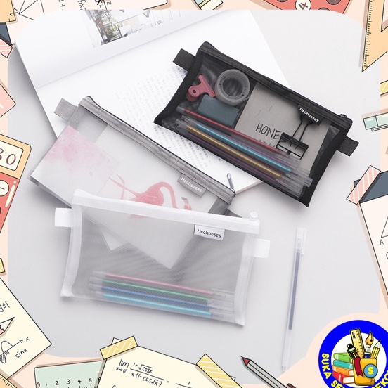 

Kotak Pensil / Tempat Pensil Jaring Transparan SK0076