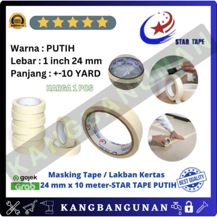 

LAKBAN KERTAS/ MASKING TAPE 1"(24 MM) MURAH!!! BEST QUALITY