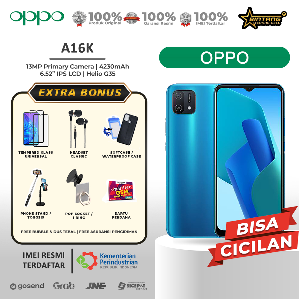 [PROMO] Oppo A16k oppo a16k Ram 4+64 Garansi Resmi