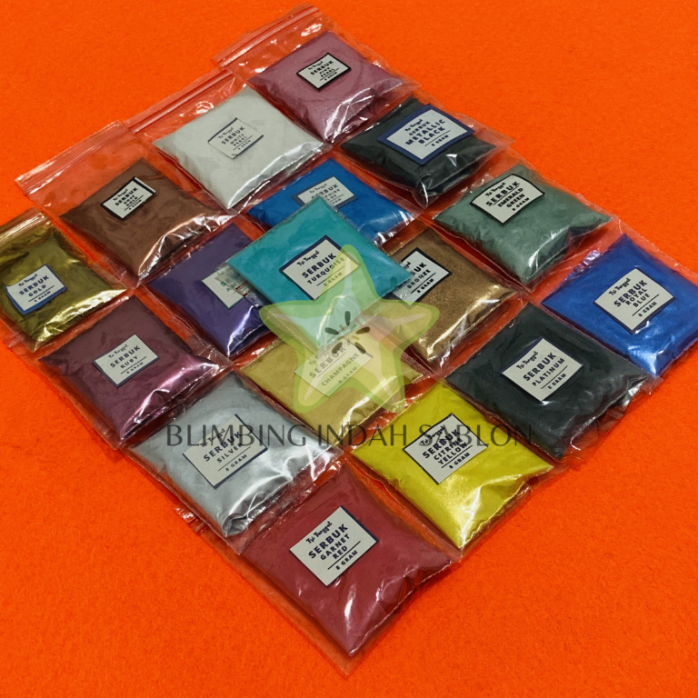 

Set Serbuk Metallic 17 WARNA Kemasan 8gr Tekstur Halus Sablon Pewarna Resin Bubuk Diy Kerajinan Kesenian Warna Paint Colour Color Campuran Cat Chrome Mica Metalic Powdery Dust Cosmetic Murah Grade Premium Mica Powder Ecer Blimbing Indah Sablon Malang