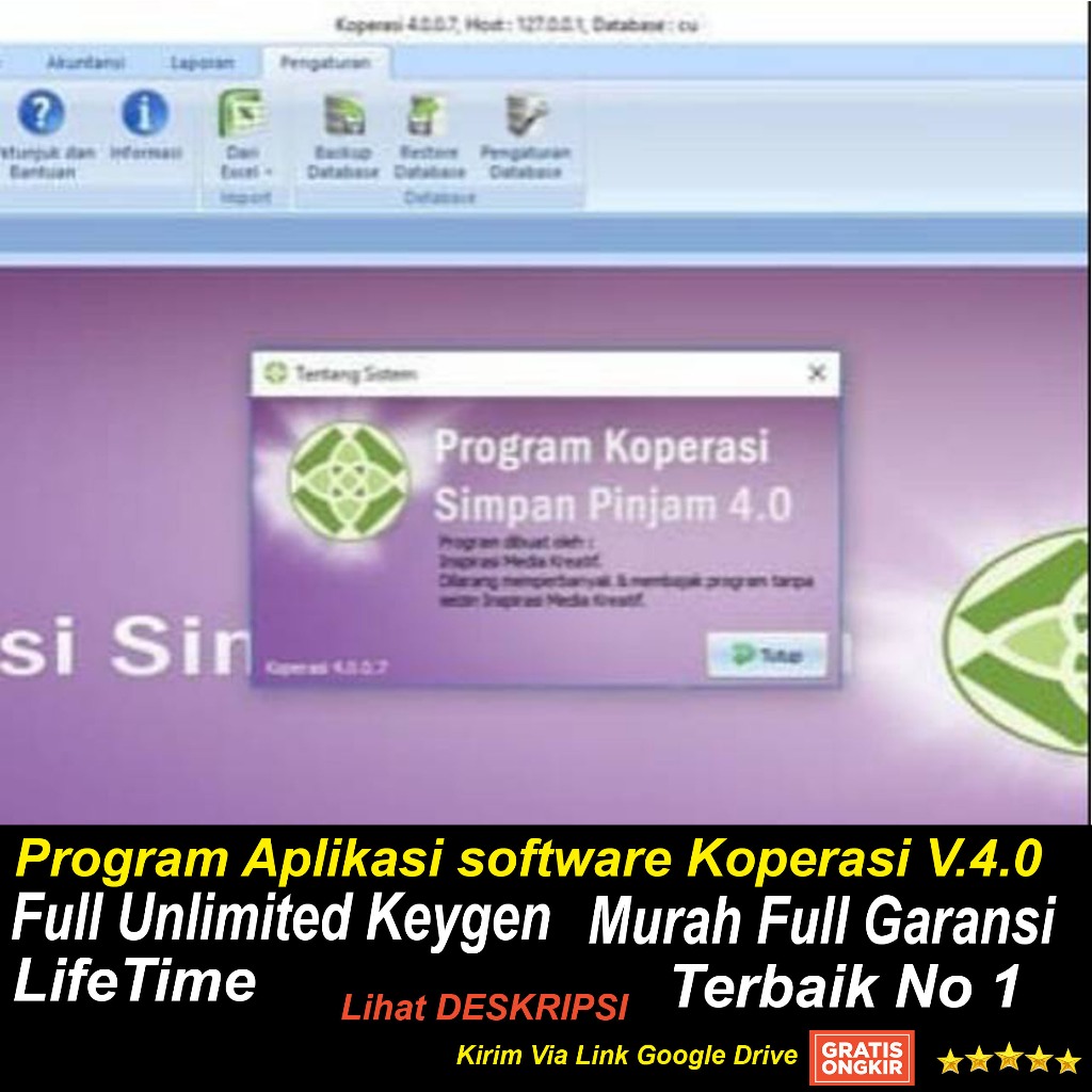 Program aplikasi software Koperasi V.4.0 Full Unlimited Keygen