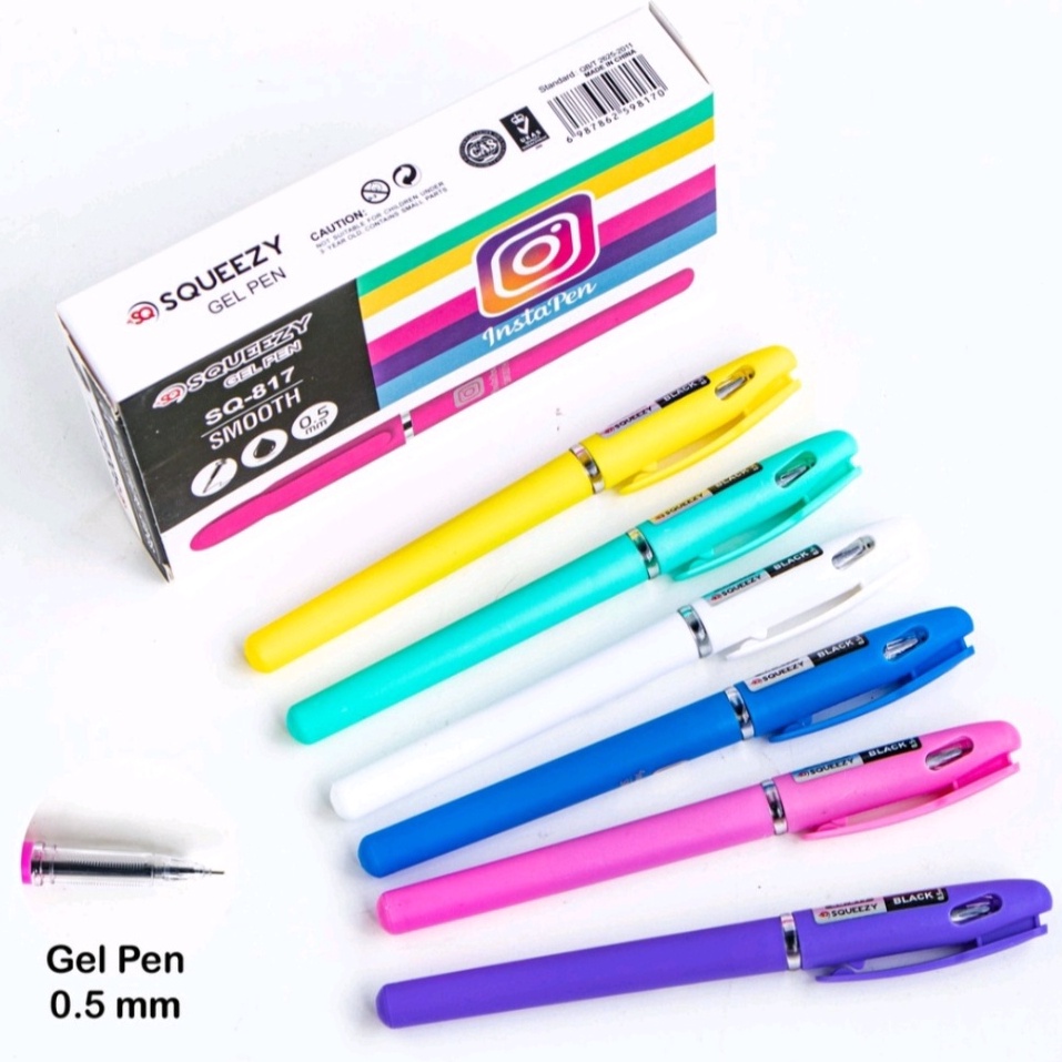 

[YER] PULPEN GEL 1 LUSIN ( PACK 12 PCS ) / PEN GEL INSTAPEN CANDY 0.5mm MURAH ( HITAM ) ⁂Laris