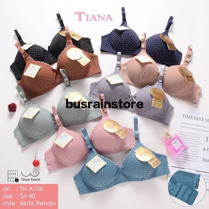BH TIANA A106/A108 KAIT 2 Tanpa Kawat ISI 1PCS - 3PCS/BH Wanita