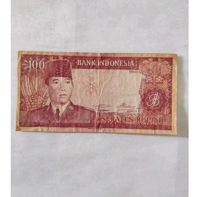 uang kuno - uang mahar - uang seratus sukarno - uang langka