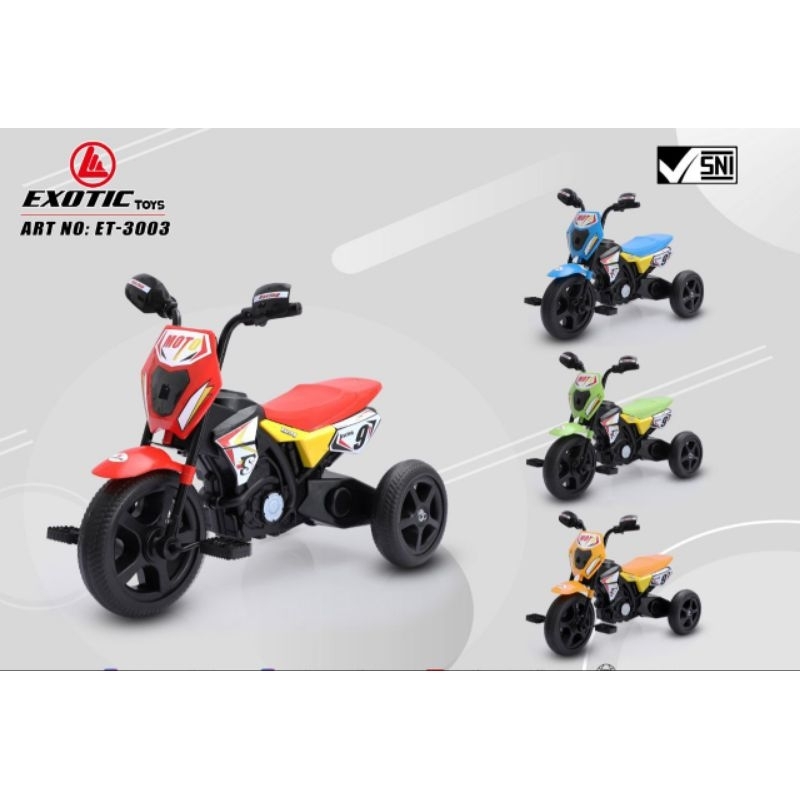 Sepeda Roda Tiga anak Model Motor ET-3003 Exotic