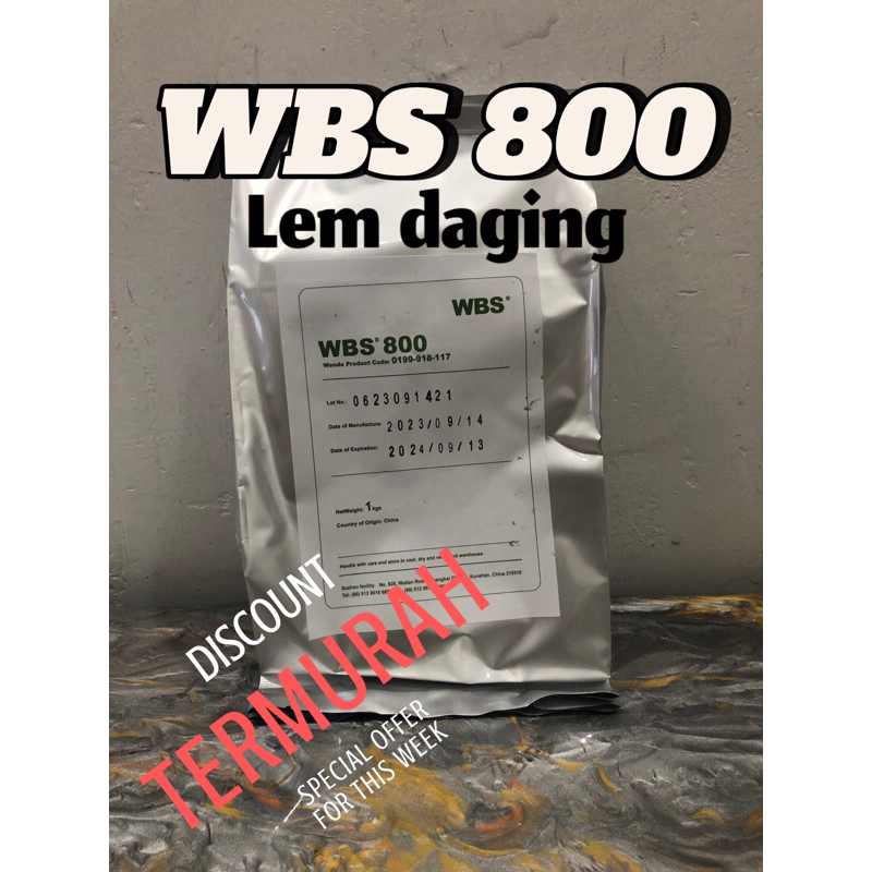 

(1kg) Lem Daging Halal WBS 800 | Perekat Daging | Meat Glue