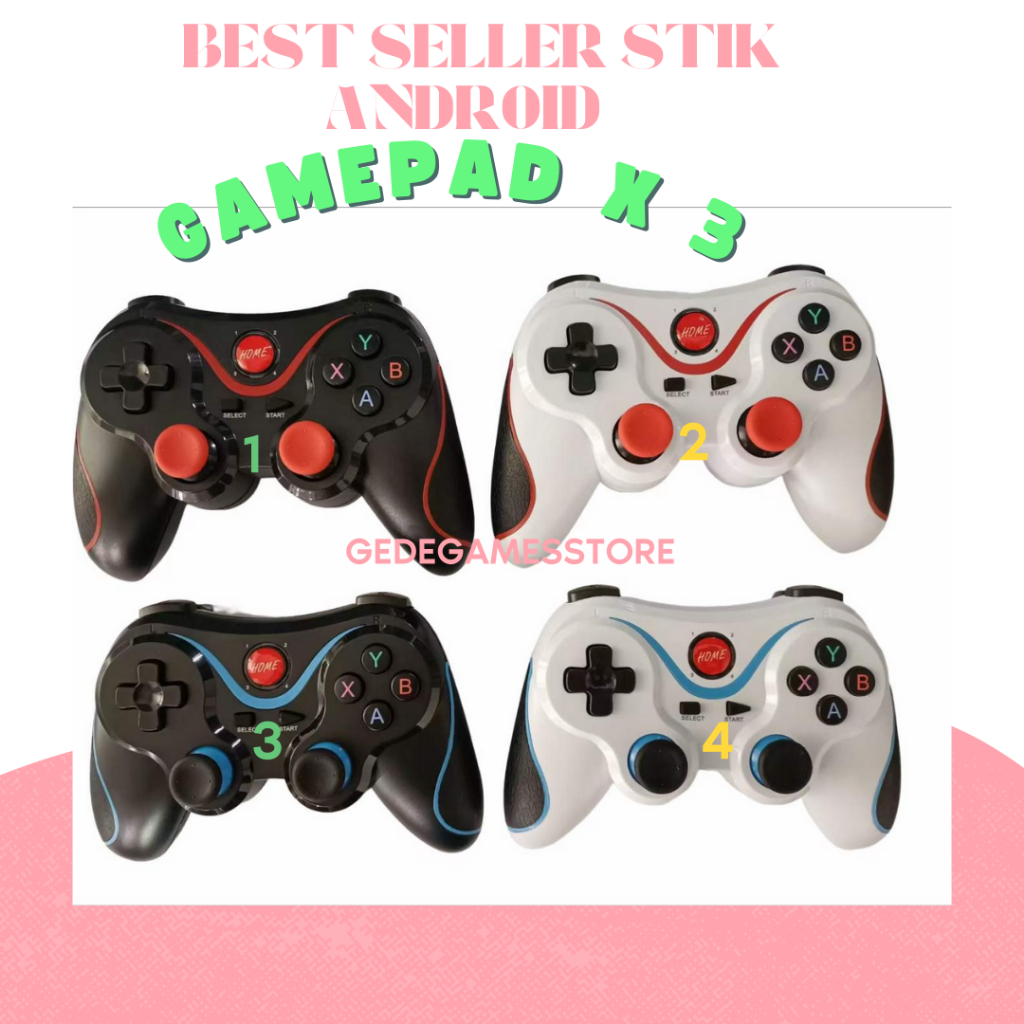 X3 Gamepad Android X3 Bluetooth Wireless Controller Gamepad bluetooth android Stik Android / T3 Gamepad android