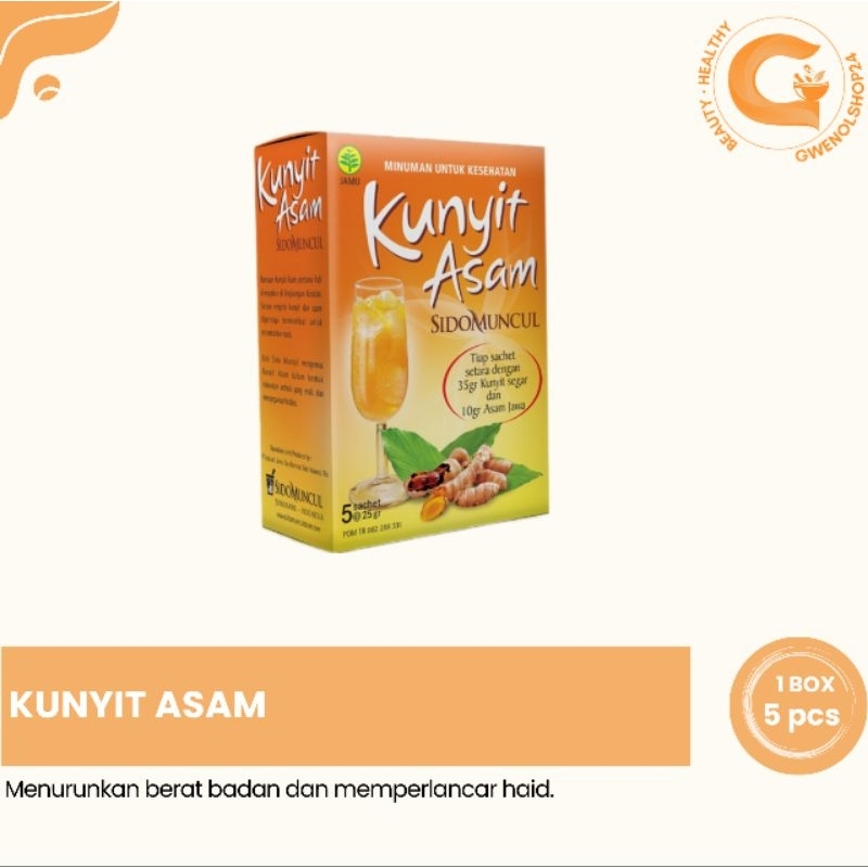 

Kunyit Asam Sidomuncul 1 Box isi 5 Sachet