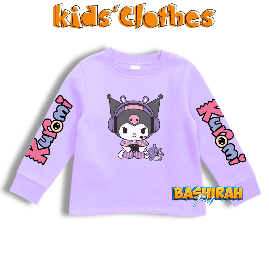 BAJU KAOS ANAK KUROMI LENGAN PANJANG T-SHIRT ANAK KUROMI SANRIO