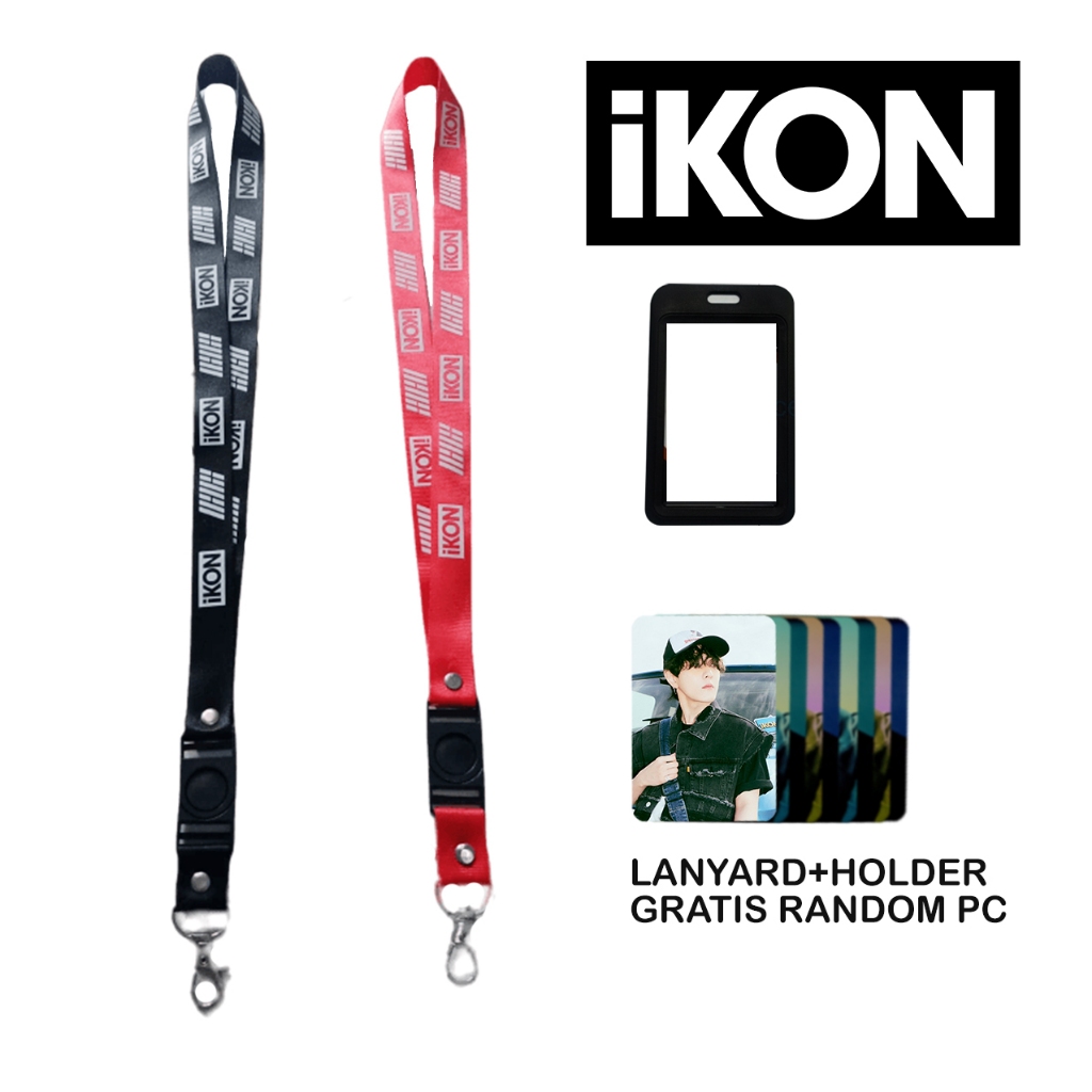 

PROMO LANYARD IKON TALI ID IKON BOBBY JUNE JAY SONG CHANWOO DK