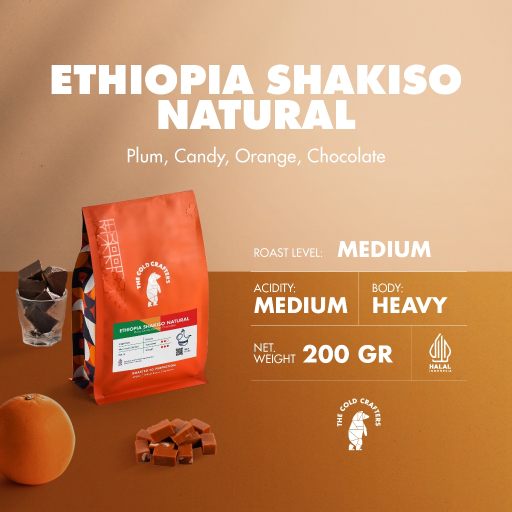 

ASLII Ethiopia Sakhiso Arabica Coffee Arabika Biji Kopi Bubuk