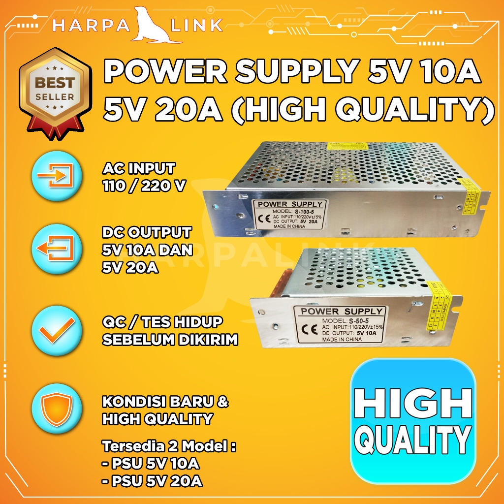 Switching Power Supply PSU 5V 20A High Quality Power Supply 5V 20A 5V 10A Jaring Adaptor SMPS / Traf