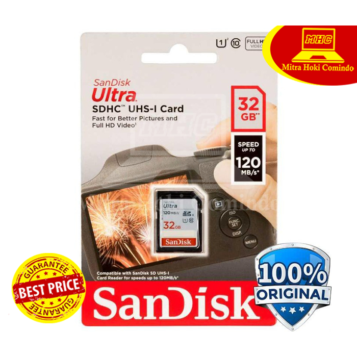 SD CARD SANDISK 32GB SD CARD SANDISK ULTRA 32GB 120MBPS SDSDUN4