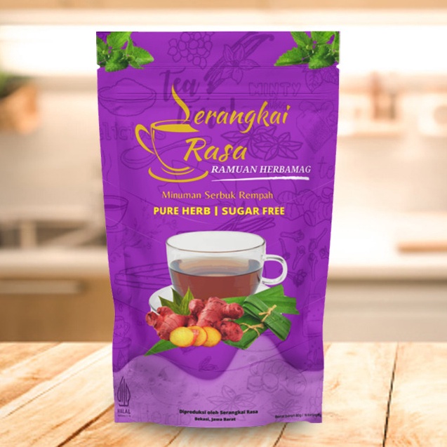 

TIPE ZXP564 [ POUCH UNGU ] Teh Celup Rempah Serangkai Rasa HerbaMaag | JSR | Maag Gerd Asam Lambung