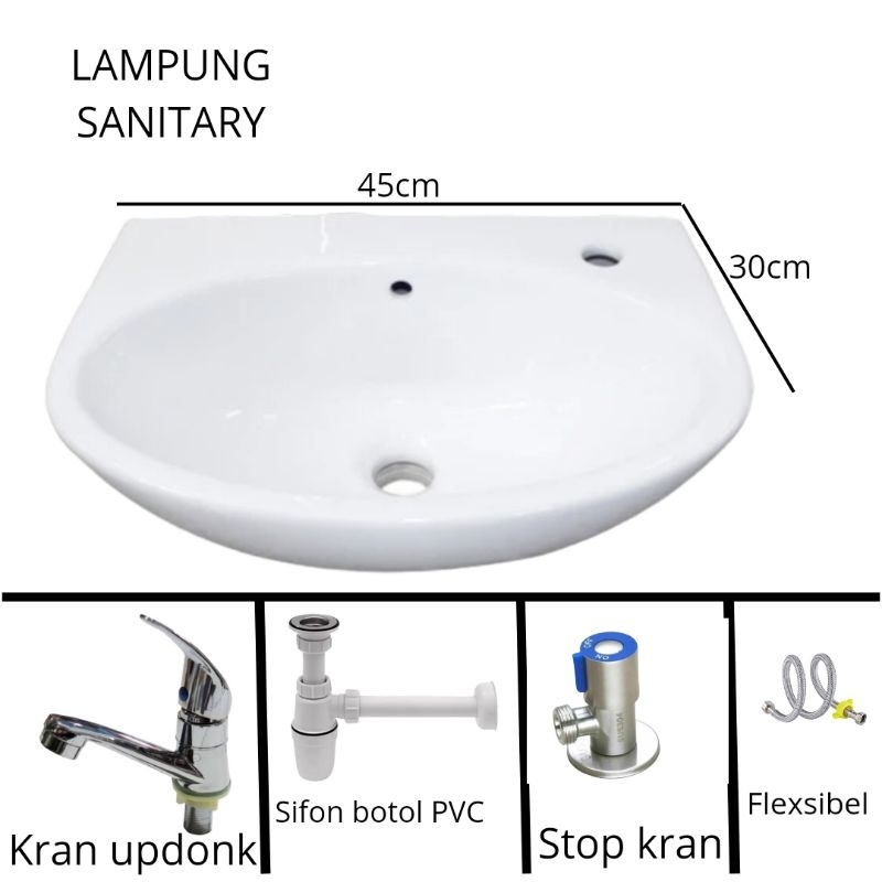 Wastafel Set Toto LW246J Komplit Set/ Westafel LW 246J