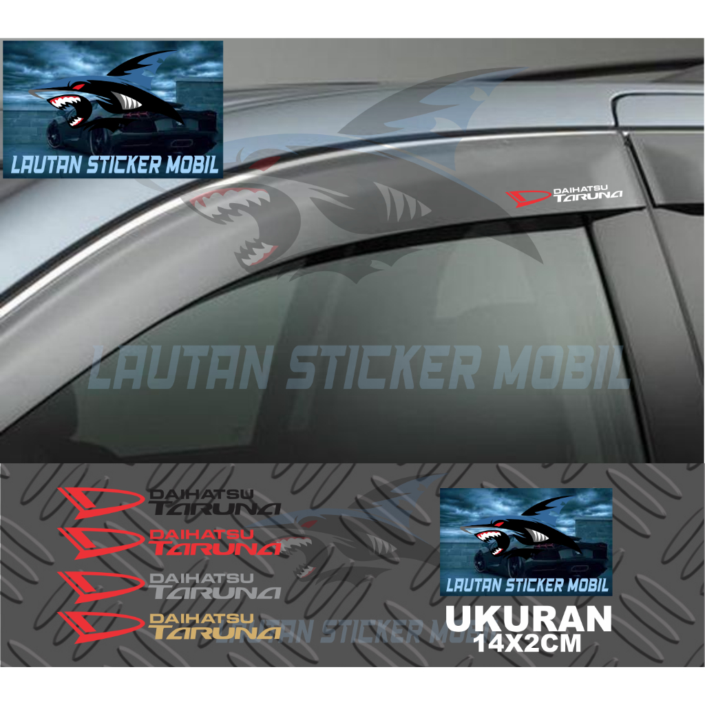 stiker talang air mobil taruna cutting sticker talang air mobil daihatsu taruna