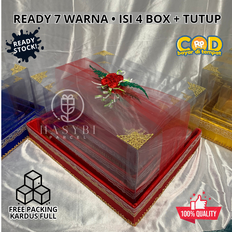 

Parcel Mika Box Kotak Hantaran Pernikahan Murah Satu Set Isi 4 Kotak Hantaran