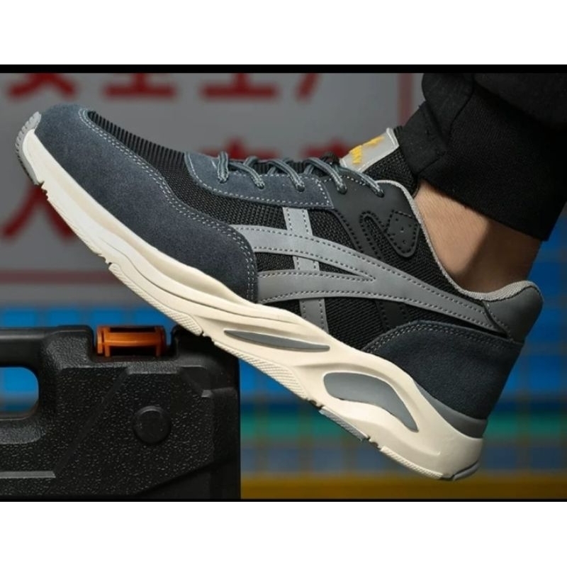 Sepatu Safety Sporty Snekers 128 Ujung Besi Ringan