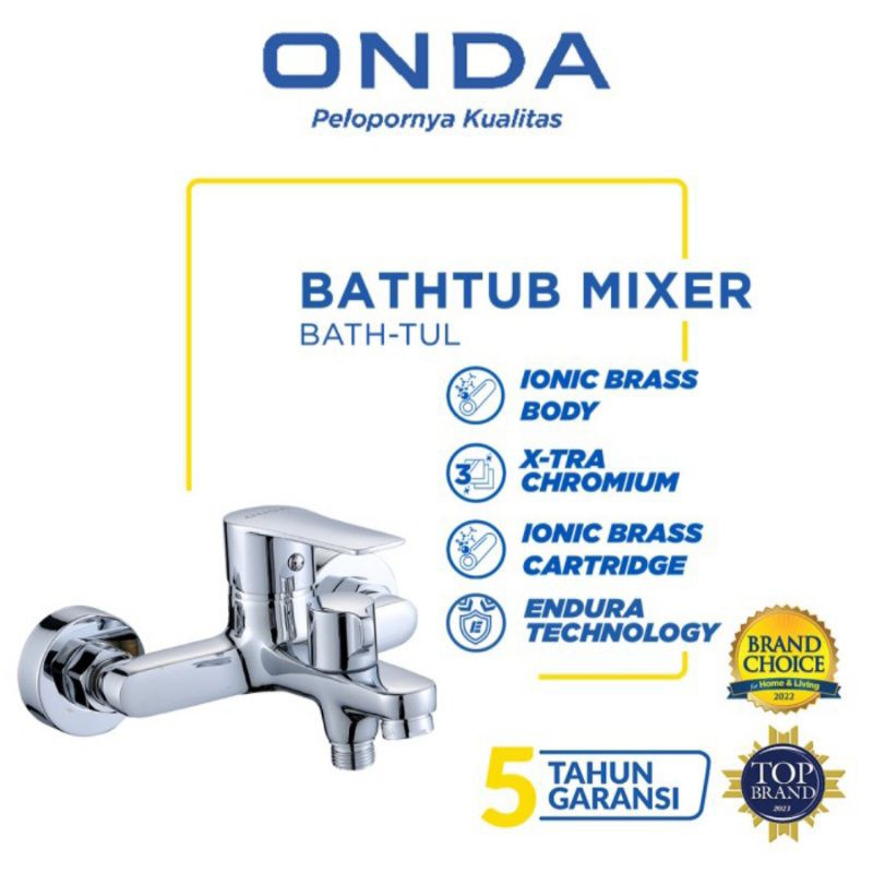Kran Kran Mixer Shower Bathtub Panas Dingin Onda