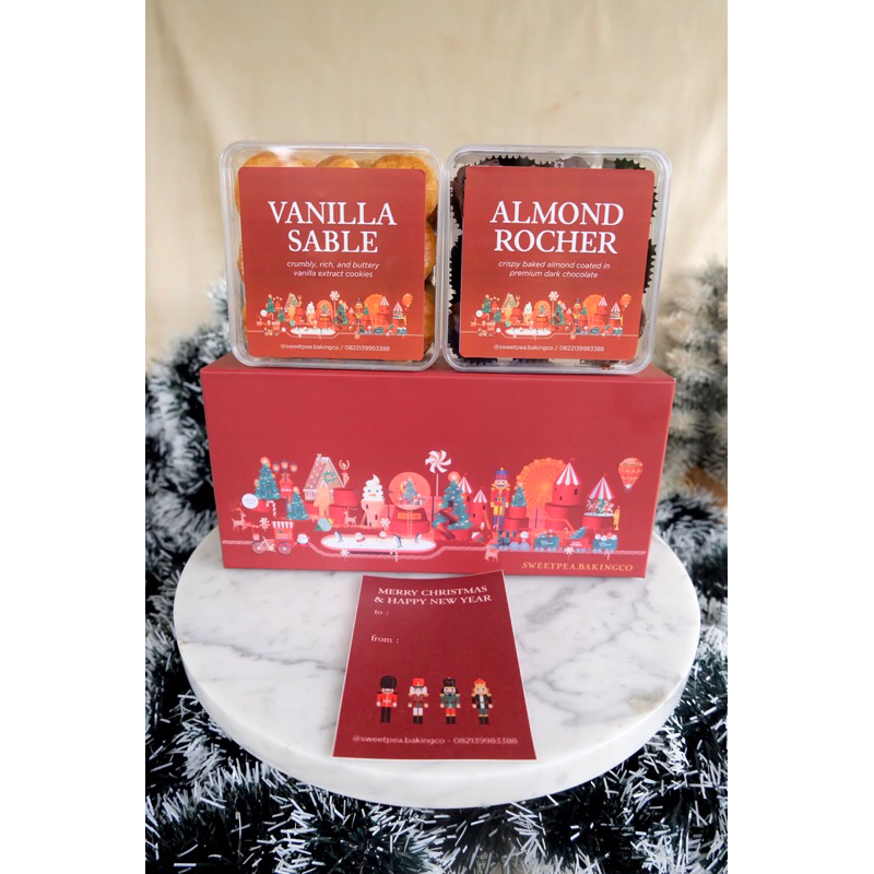 

Christmas Hampers / Hampers Natal / Premium Hampers Natal - (Almond Cookies+Vanilla Sable)