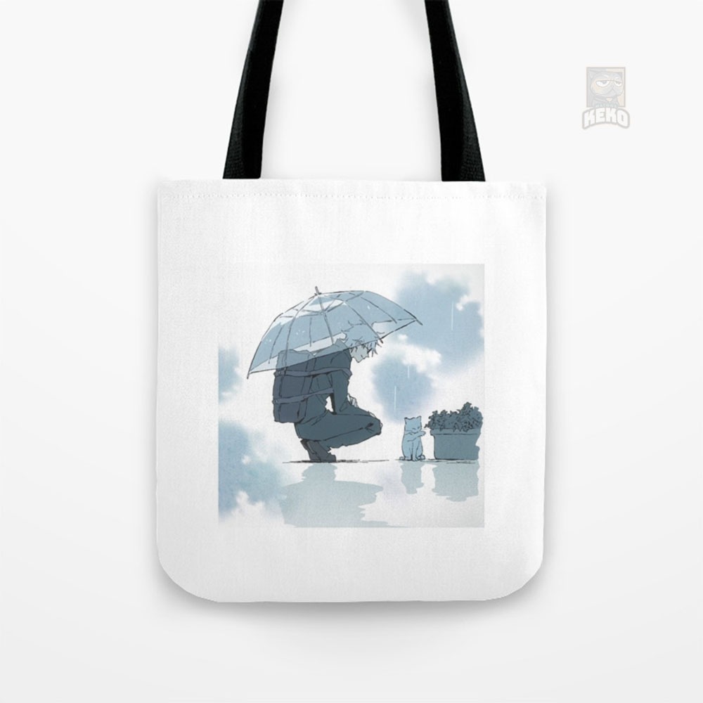 Tote Bag Kanvas | Hadiah | Hampers | Gojo and cat Tote Bag