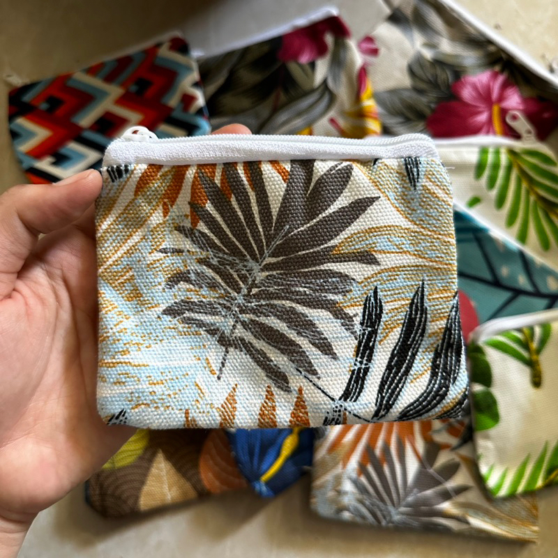 GROSIR SOUVENIR PERNIKAHAN DOMPET KOIN POUCH KANVAS DOMPET KANVAS